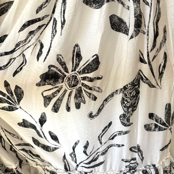 Anthropologie Square-Neck Waistless Hawaiian Floral Midi Maxi Pocket Dress - Picture 5 of 14